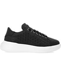 Philipp Plein - Monogram-Embossed Leather Sneakers - Lyst
