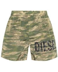 DIESEL - Logo-Print Swim Shorts - Lyst