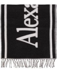 Alexander McQueen - Logo-print Wool Scarf - Lyst