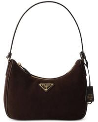 Prada - Re-Edition 2005 Suede Shoulder Bag - Lyst