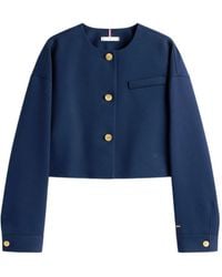 Tommy Hilfiger - Cropped-Jacke mit eingefassten Taschen - Lyst