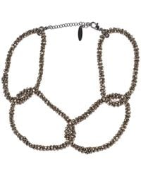 Brunello Cucinelli - Choker Mit Pyritperlen - Lyst
