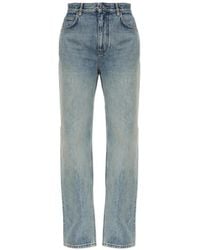 Loewe - Jean Droit À Logo Brodé - Lyst