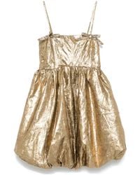 Ganni - Pleat-Strap Mini Dress - Lyst