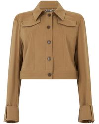 Alberta Ferretti - Button-Up Cropped Jacket - Lyst