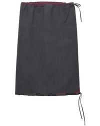 Prada - Bonded Hopsack Midi-Skirt With Devoré-Effect - Lyst
