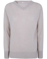 Rossopuro - V-Neck Cashmere Sweater - Lyst