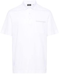 Zegna - Chest-Pocket Cotton Polo Shirt - Lyst
