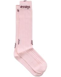 Marni - Logo-Jacquard Ribbed Socks - Lyst