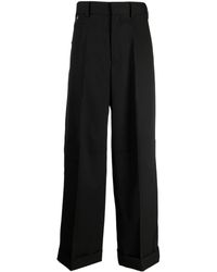 Undercover - Pleated Straight-leg Wool Trousers - Lyst