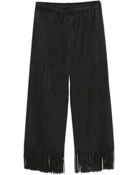 Pleats Please Issey Miyake - Pantaloni A Pieghe Con Frange - Lyst