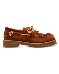 Moschino - Suede Boat Loafers - Lyst