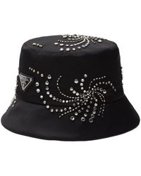 Prada - Re-Nylon Crystal-Embellished Bucket Hat - Lyst