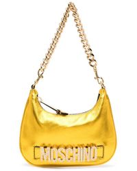 Moschino - Crystal-embellished Logo Shoulder Bag - Lyst