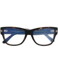 Tom Ford - Logo-Arm Tortoiseshell Glasses - Lyst