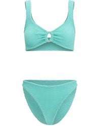 Hunza G - Julia Ring-Detail Textured Bikini - Lyst