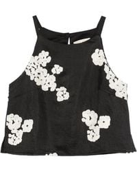 MOUTAKI - Floral-Embroidered Sleeveless Blouse - Lyst