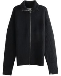 Extreme Cashmere - Ribbed-Knit Zip-Up Sweater - Lyst