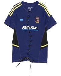 Martine Rose - Lace-Up Stripe T-Shirt - Lyst