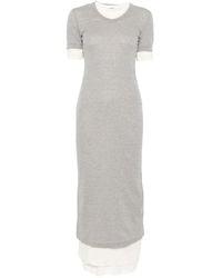Jil Sander - Robe Longue À Design Superposé - Lyst