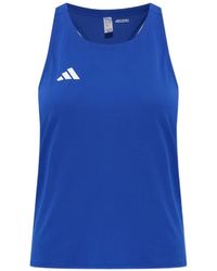 adidas - Adizero Logo-Print Tank Top - Lyst