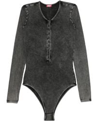 DIESEL - Fresya Acid-Wash Button-Front Bodysuit - Lyst