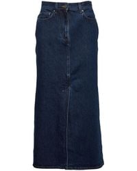 Loulou - Rona Denim Maxi Skirt - Lyst