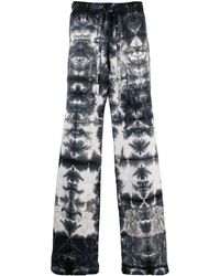 blue leather trousers
