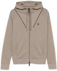 BOSS - Double B-Monogram Zip-Up Hoodie - Lyst