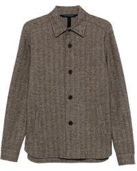 Harris Wharf London - Button-Up Herringbone Shirt - Lyst