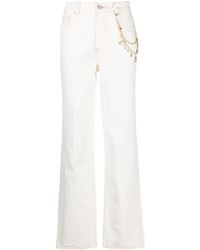Liu Jo - Chain-link Detail High-waisted Jeans - Lyst