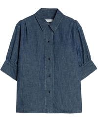 Jil Sander - Chambray Katoenen Blouse - Lyst