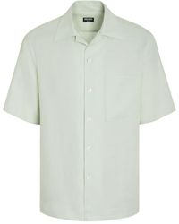 Zegna - Oasi Short-sleeve Linen Shirt - Lyst