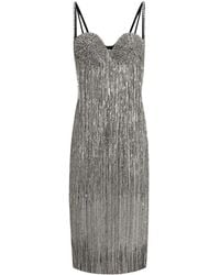 Dolce & Gabbana - Crystal-Embellished Midi Dress - Lyst