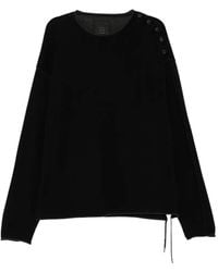 The Viridi-anne - Button-Shoulder Drawstring Sweater - Lyst