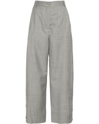 Mark Kenly Domino Tan - Pome Mélange Straight Trousers - Lyst