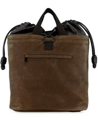 Loewe - Squad Drawstring Leather Backpack - Lyst
