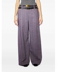 Liviana Conti - Herringbone-Pattern Palazzo Pants - Lyst