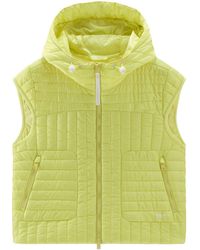 Woolrich - Hooded Quilted Gilet - Lyst