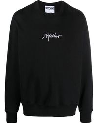 Moschino - Logo-Print Crew-Neck Sweatshirt - Lyst