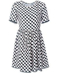 KENZO Printed Full Skirt Dress - Wit