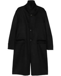 K'ANG - Manteau Boutonné À Col Cheminée - Lyst