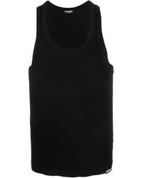DSquared² - Ribbed Cotton Tank Top - Lyst
