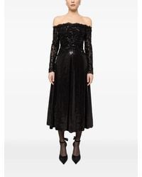 Nissa - Sequin-Embellishment Off-Shoulder Midi Dress - Lyst