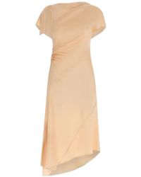 Victoria Beckham - Robe Mi-Longue Asymétrique - Lyst