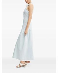IVY & OAK - Frayed-Edges Sleeveless Denim Maxi Dress - Lyst