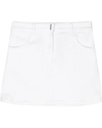 Givenchy - 4G-Motif Denim Mini Skirt - Lyst