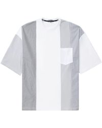Comme des Garçons - T-shirt a righe con design patchwork - Lyst