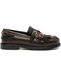 Sandro - Buckle-Detail Fringed Loafers - Lyst