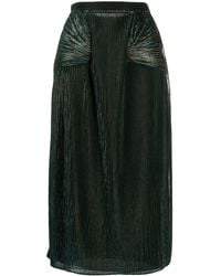 Marco De Vincenzo - Metallic Pleated Midi Skirt - Lyst